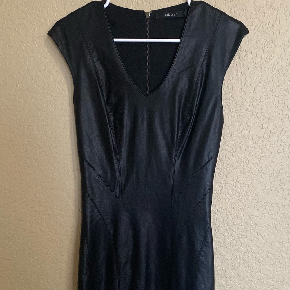 Faux Leather Dress
